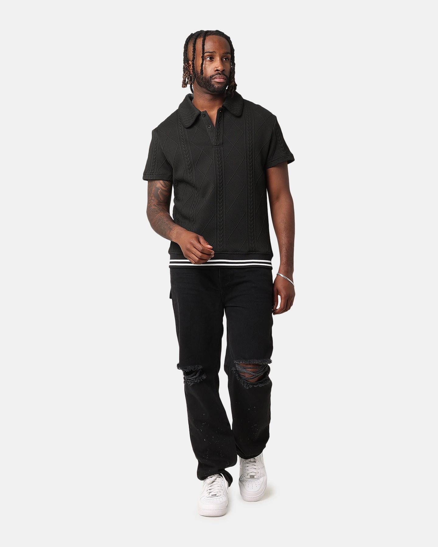 SoftTouch Collar Lining XXIII Danny Knit Polo Shirt Black