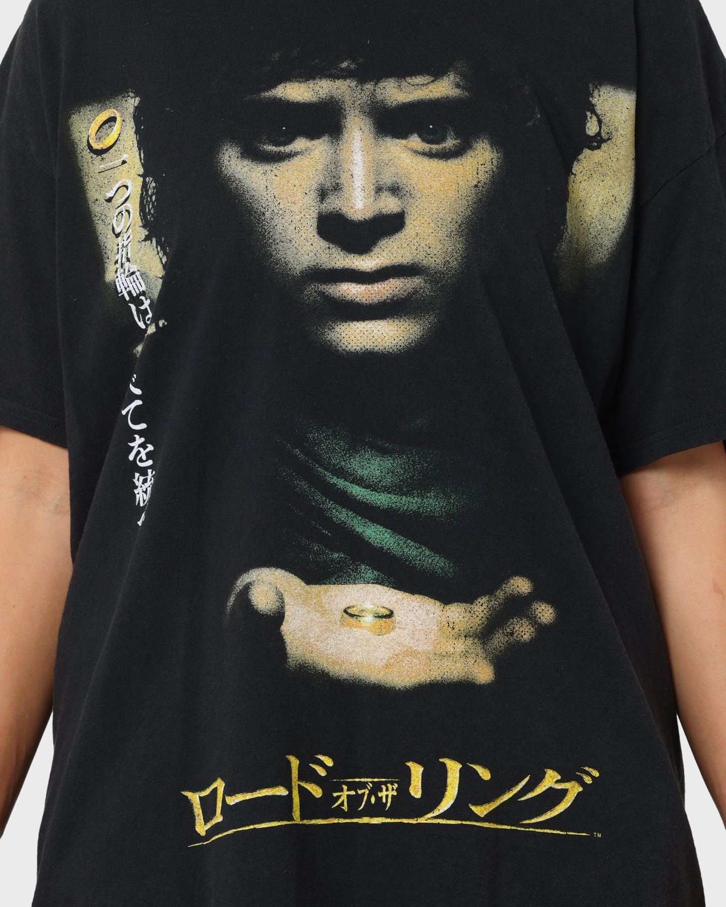 American Thrift X Lord Of The Rings Fellowship T-Shirt Washed Black Light Casual