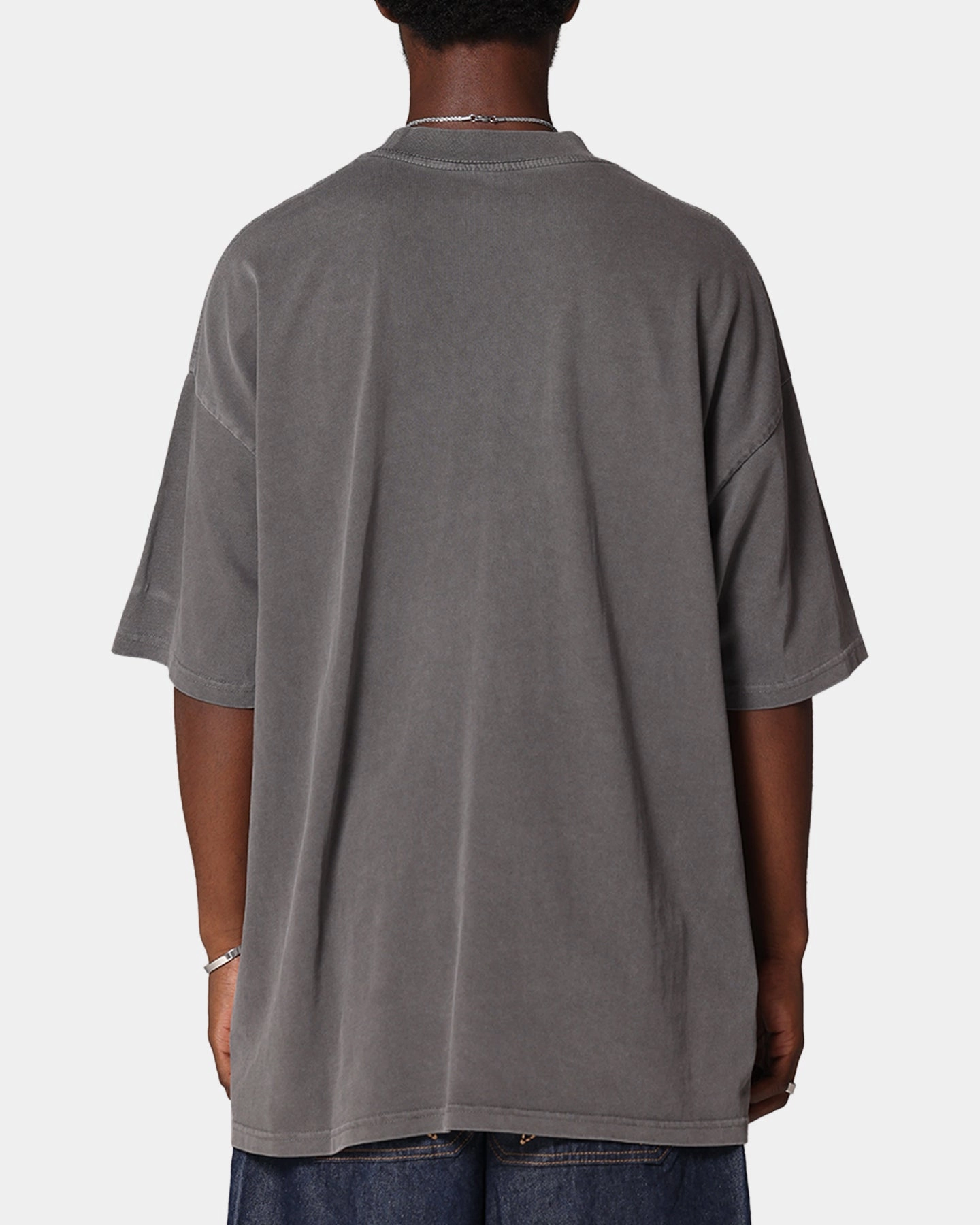 Carre Game Over Mock Neck T-Shirt Washed Charcoal Ultra Soft Finish
