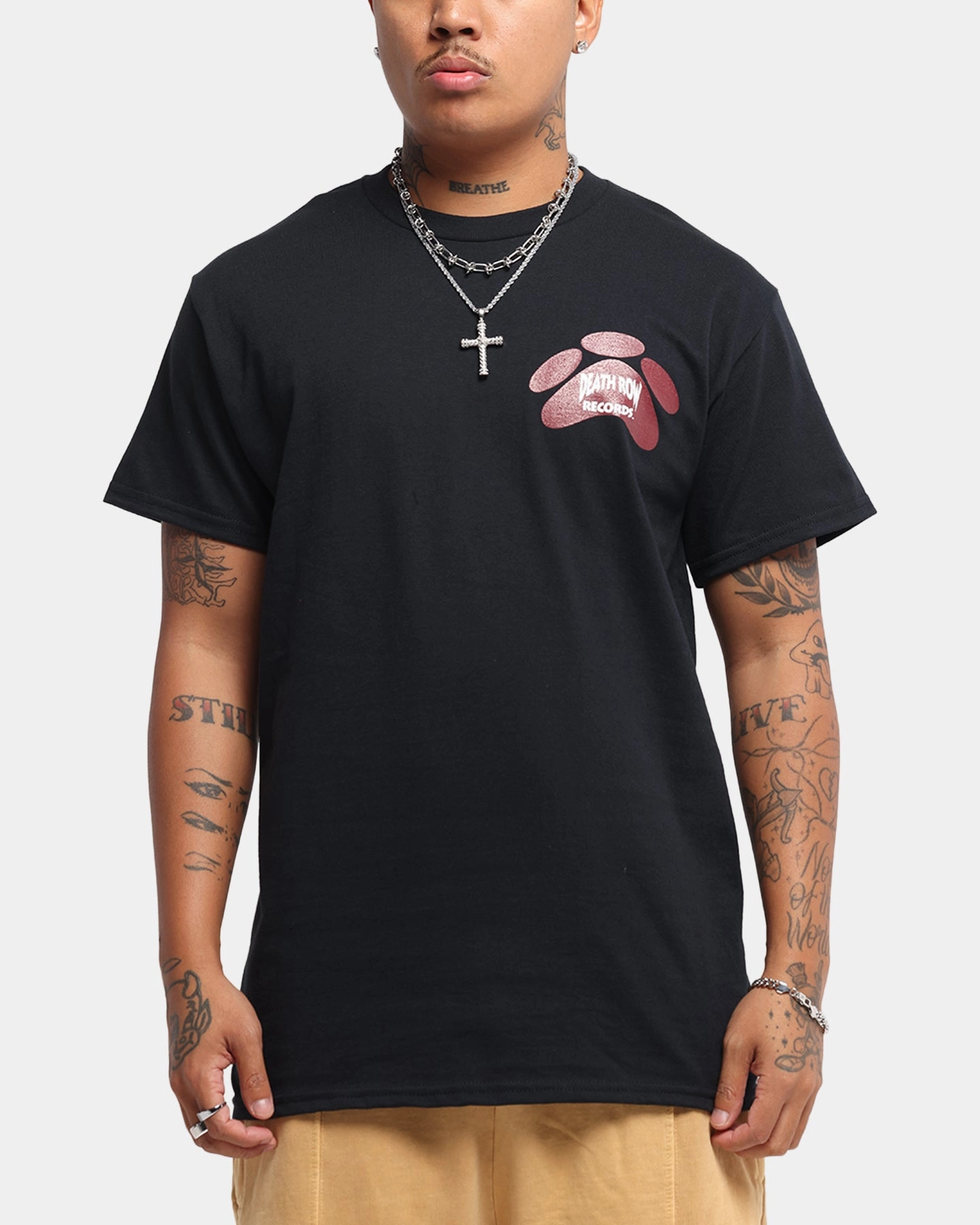 Deathrow Records Doberman Bandana T-Shirt Black Kids clothing