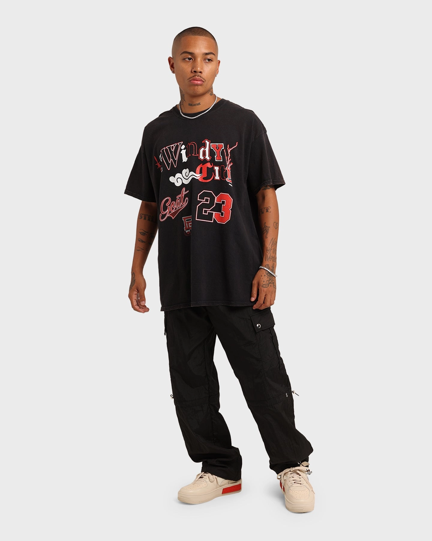 Goat Crew Windy City Vintage T-Shirt Black Wash Skin Friendly Blends black friday
