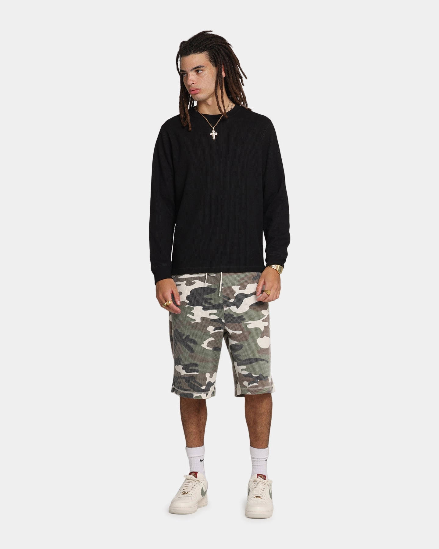 XXIII Thermal Long Sleeve T-Shirt Black Cozy Layering