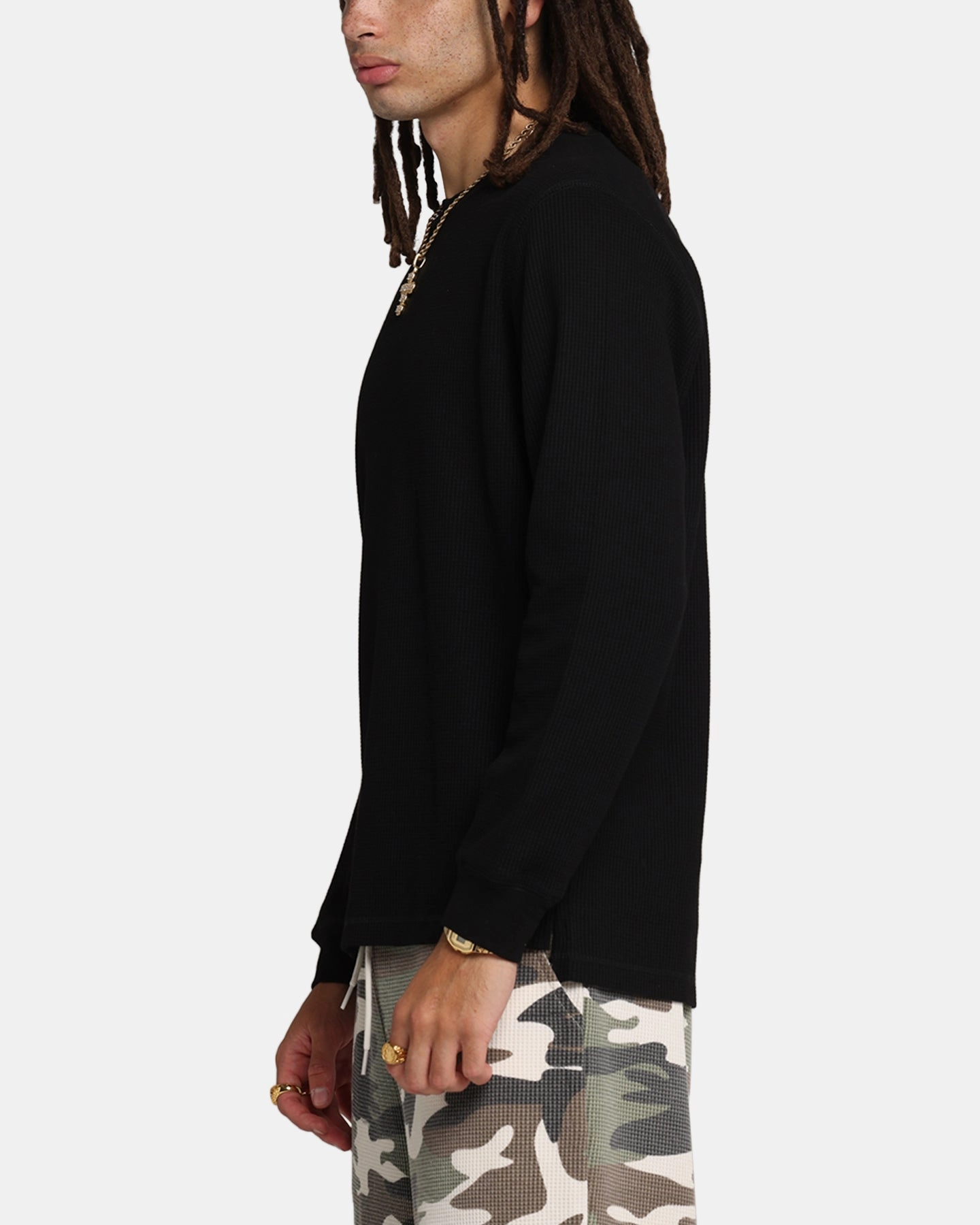XXIII Thermal Long Sleeve T-Shirt Black Fit for Any Season Loose fitting comfort