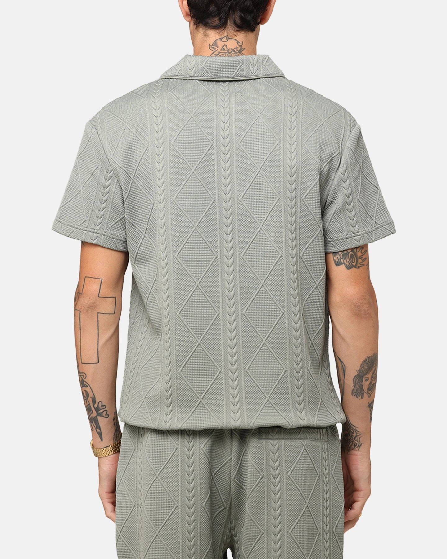 Reinforced Collar Stay Performance Fabric XXIII Danny Knit Polo Shirt Olive