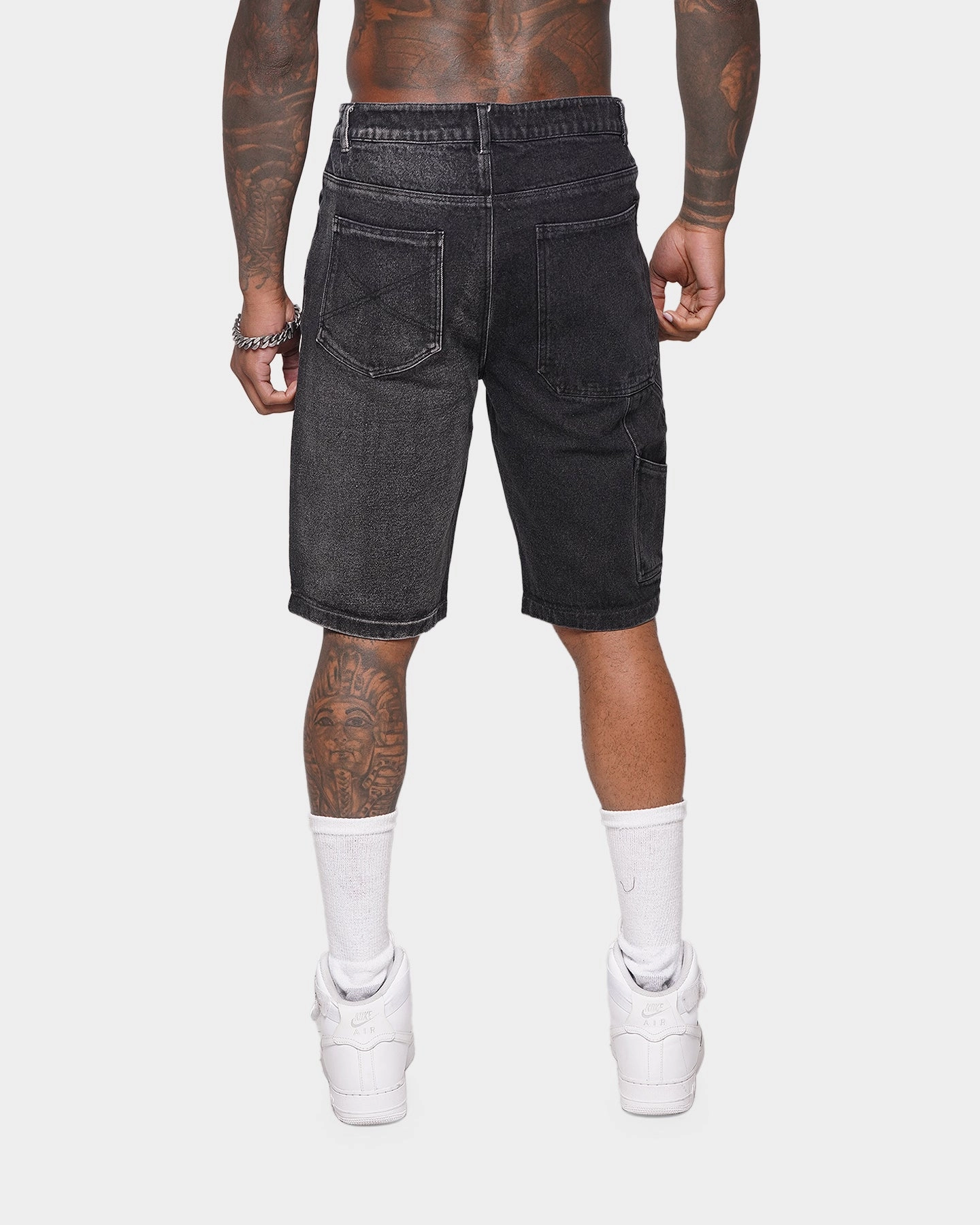 XXIII Ricardo Two Tone Denim Shorts Black Valentine's gift poolside gear