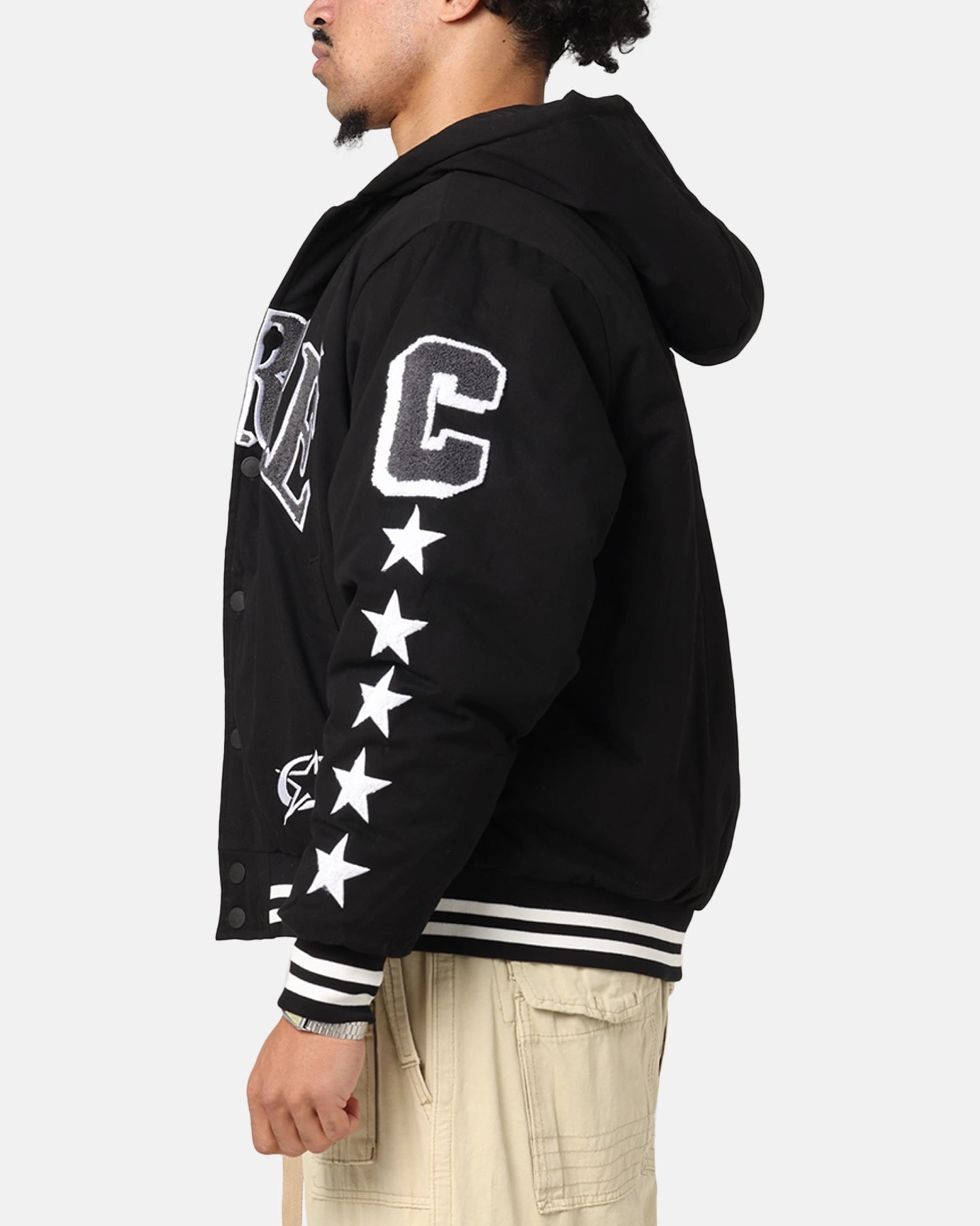 Carre C-Star Varsity Jacket Black Reinforced Hem