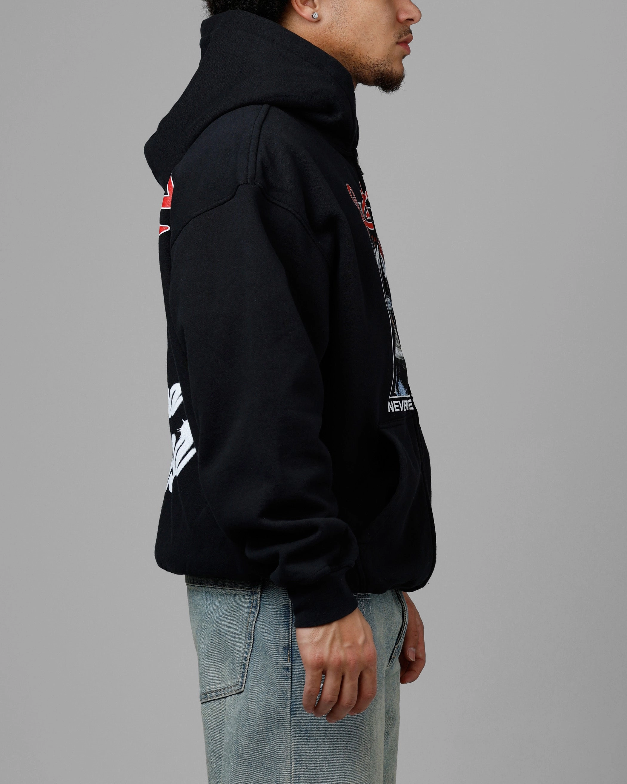 Gloves Wrap Loiter Always And Forever Zip Hoodie Black
