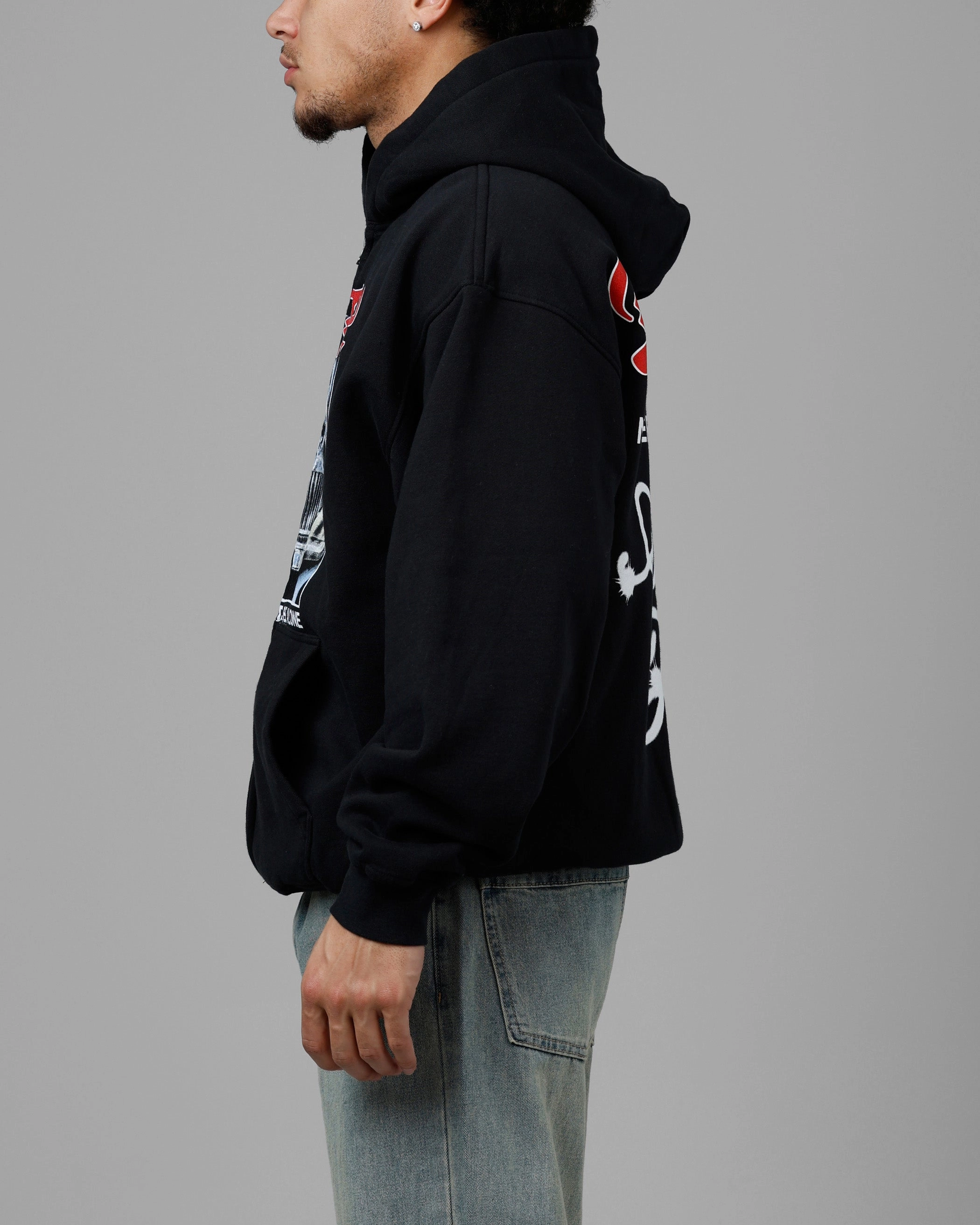 Versatile Wear Formal Event Loiter Always And Forever Zip Hoodie Black