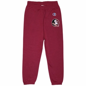 Soft and Stylish Champion Infant/Toddler Seminole Logo Fleece Pant - Garnet