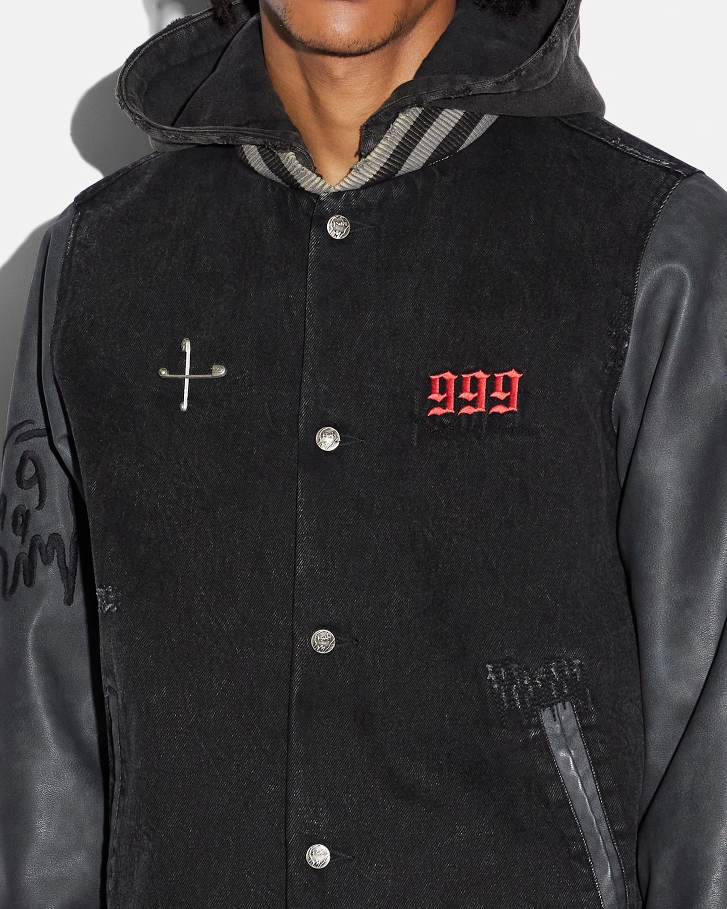 Process Ksubi X Juice Wrld 999 Kollage Jacket Black
