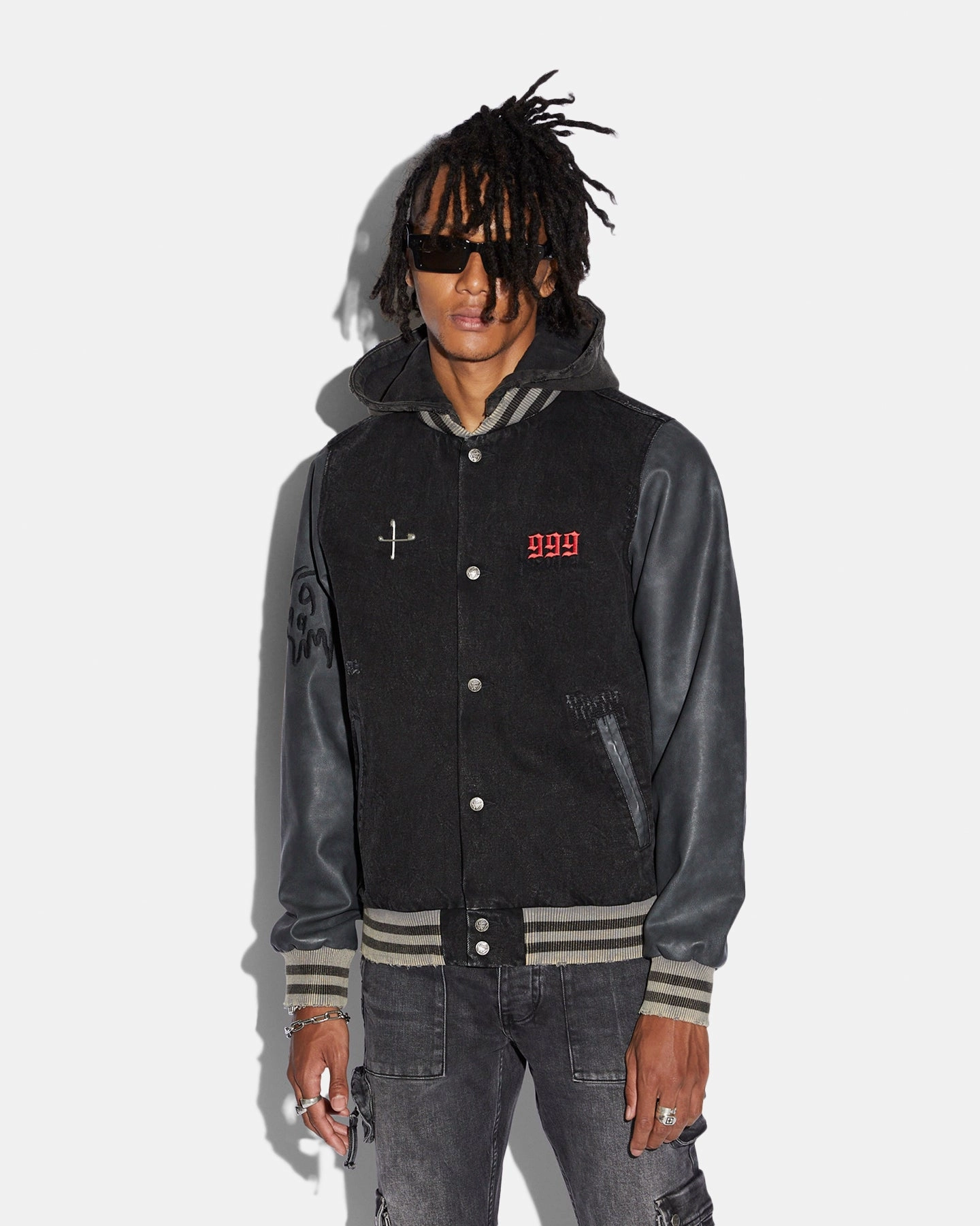 Cherish Thrive Ksubi X Juice Wrld 999 Kollage Jacket Black
