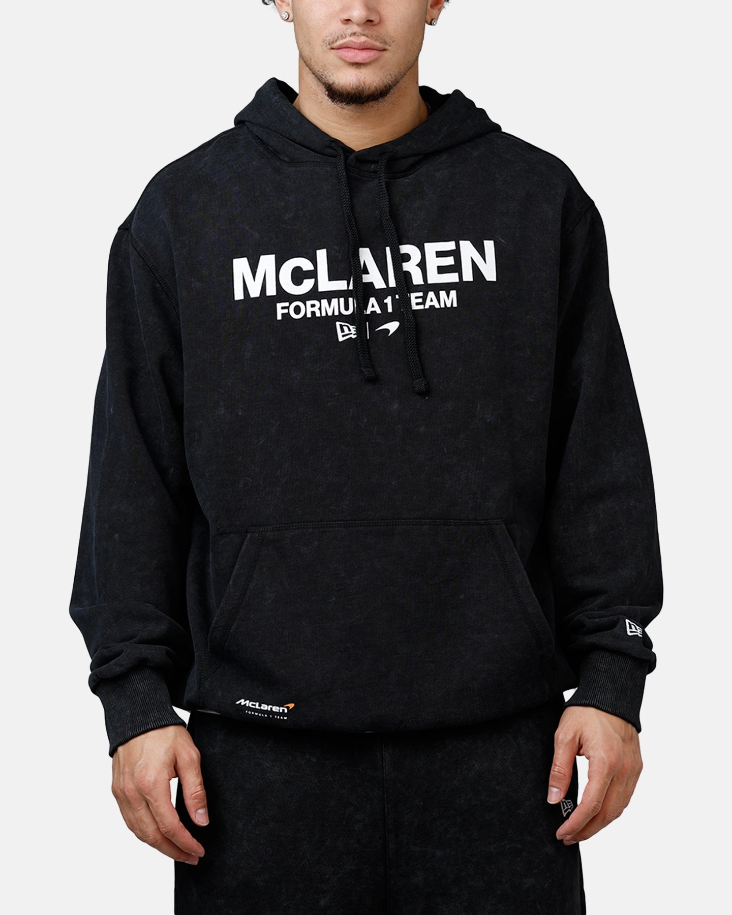 Unstructured Shoulder Cut Modern Outerwear New Era X Mclaren Hoodie Black