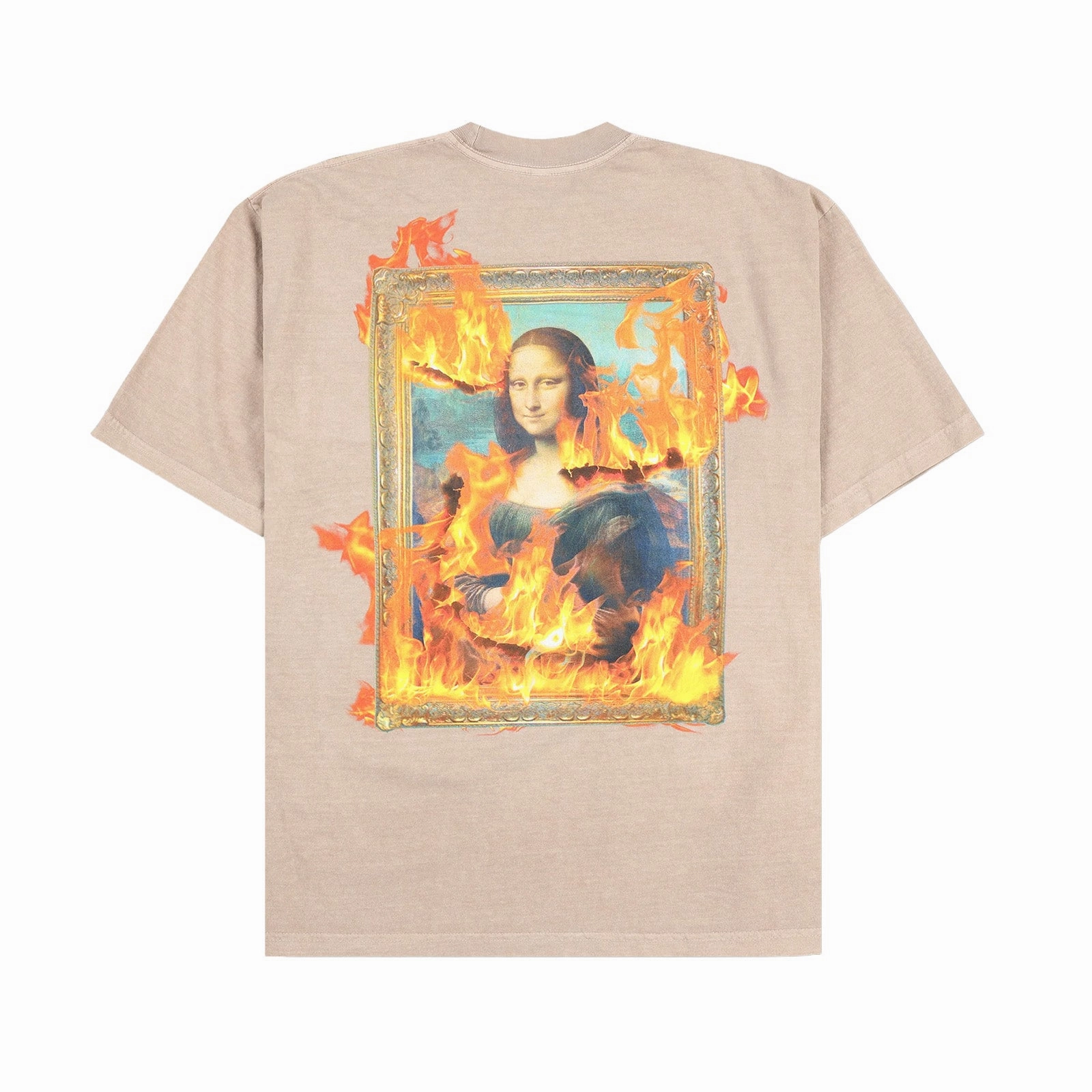 Trendy Vibe crew neck Pleasures Burn Again T Shirt 'Mushroom'