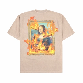 Trendy Vibe crew neck Pleasures Burn Again T Shirt 'Mushroom'