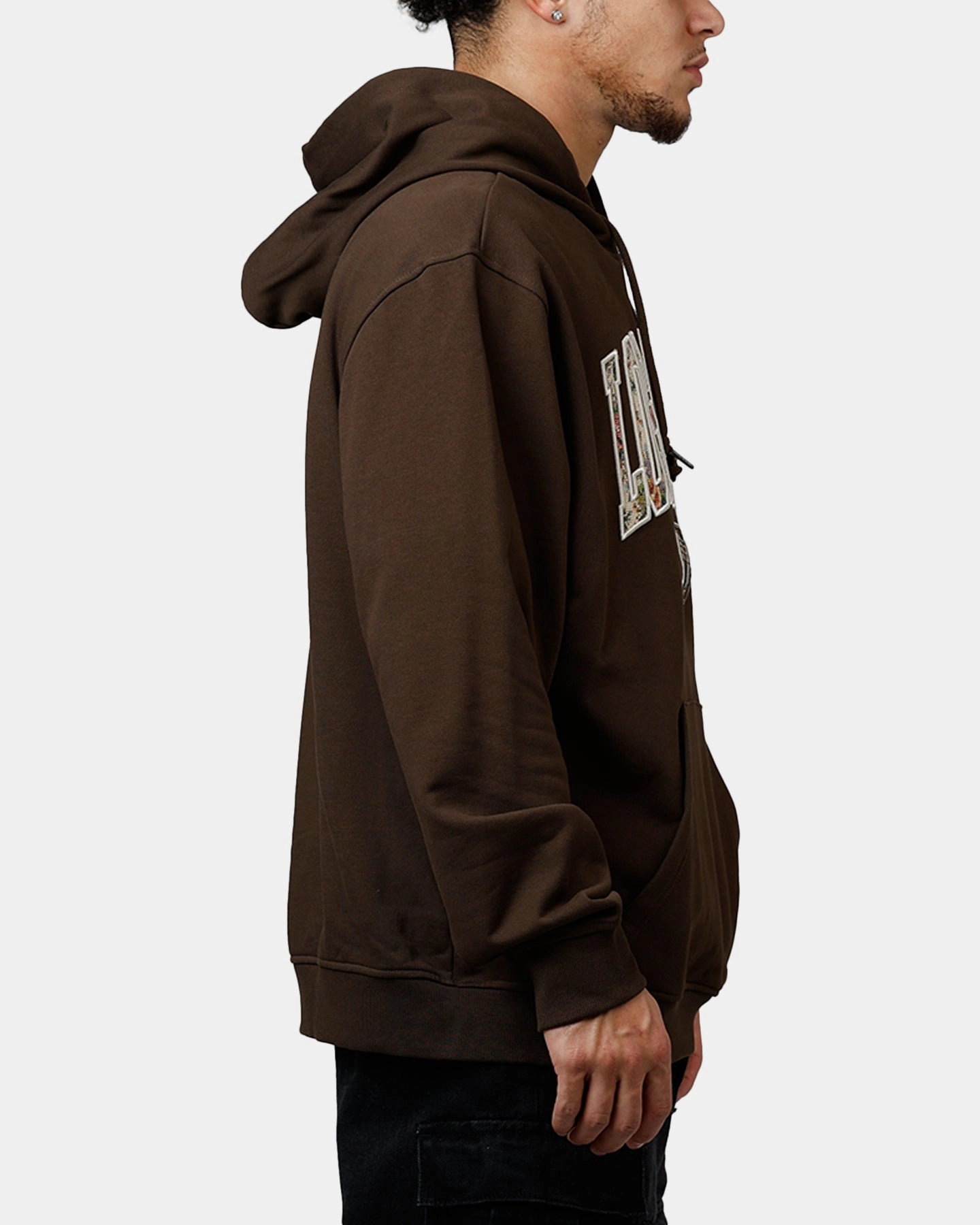 New Era Los Angeles Lakers Upholstery Hoodie Walnut Keep Fashionable Outerwear