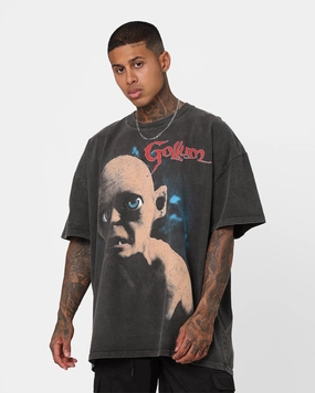 Cozy And Stylish American Thrift X The Lord of The Rings Heavyweight Gollum Vintage T-Shirt Black Wash