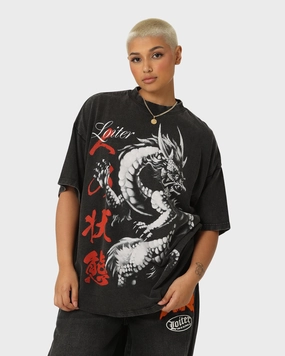 Loiter Dynasty T-Shirt Vintage Black Moisture wicking