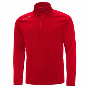 Eco Friendly Padding Ergonomic Shoulder Design Galvin Green Drake Golf Pullover Red - FW22 Men