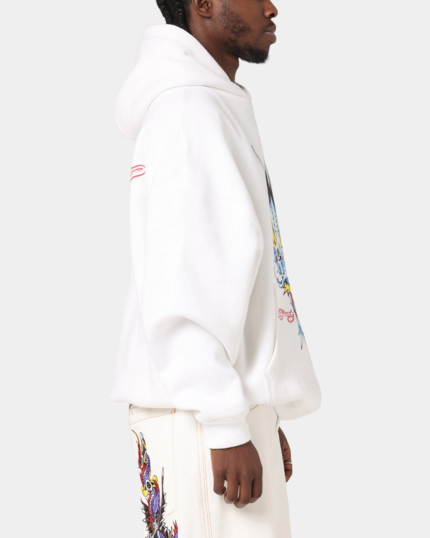 Active Fresh Ed Hardy Blue Dragon Hoodie White