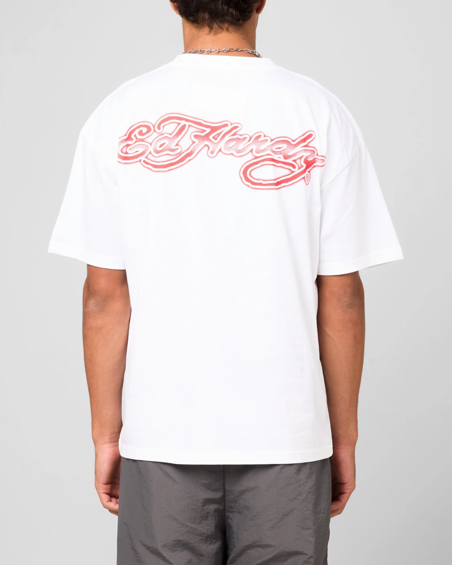 Ed Hardy Blue Dragon T-Shirt White casual outing Active Essentials