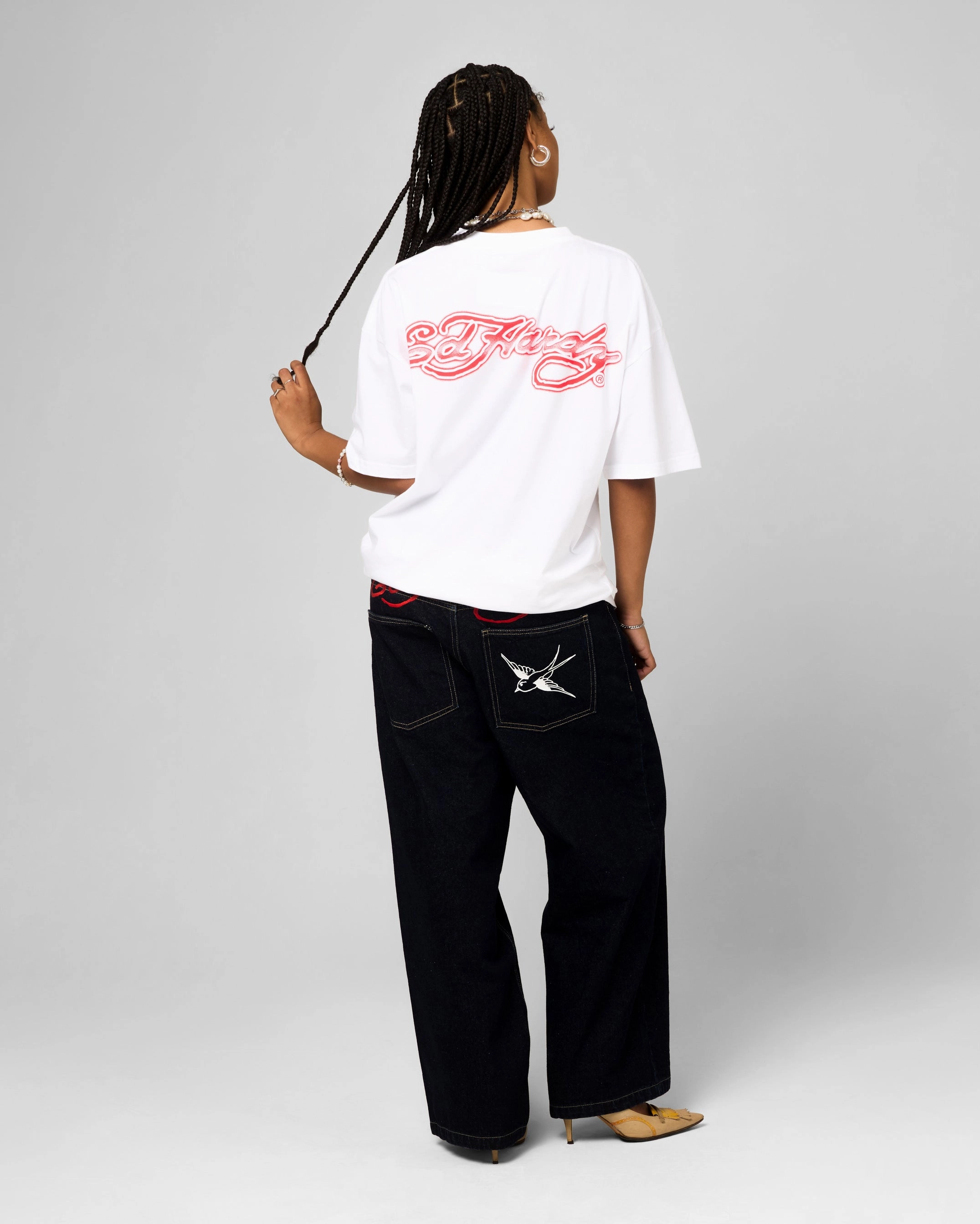 Quick Fit On-the-Go Comfort Ed Hardy Blue Dragon T-Shirt White