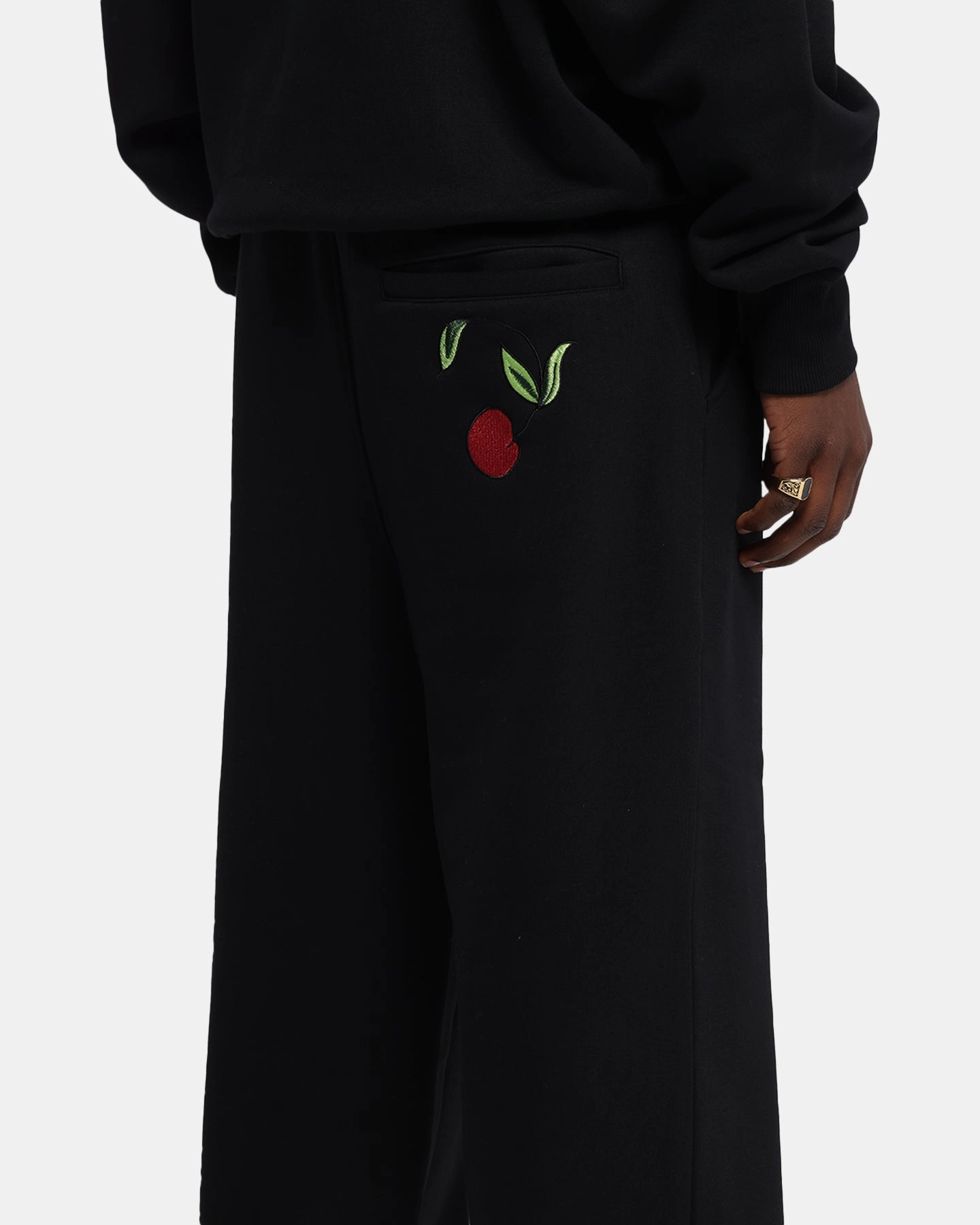 Ed Hardy Cherry Trackpants Black Sporty Touch