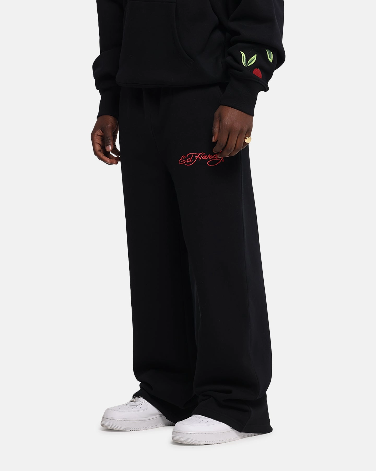 Core Ease Ed Hardy Cherry Trackpants Black