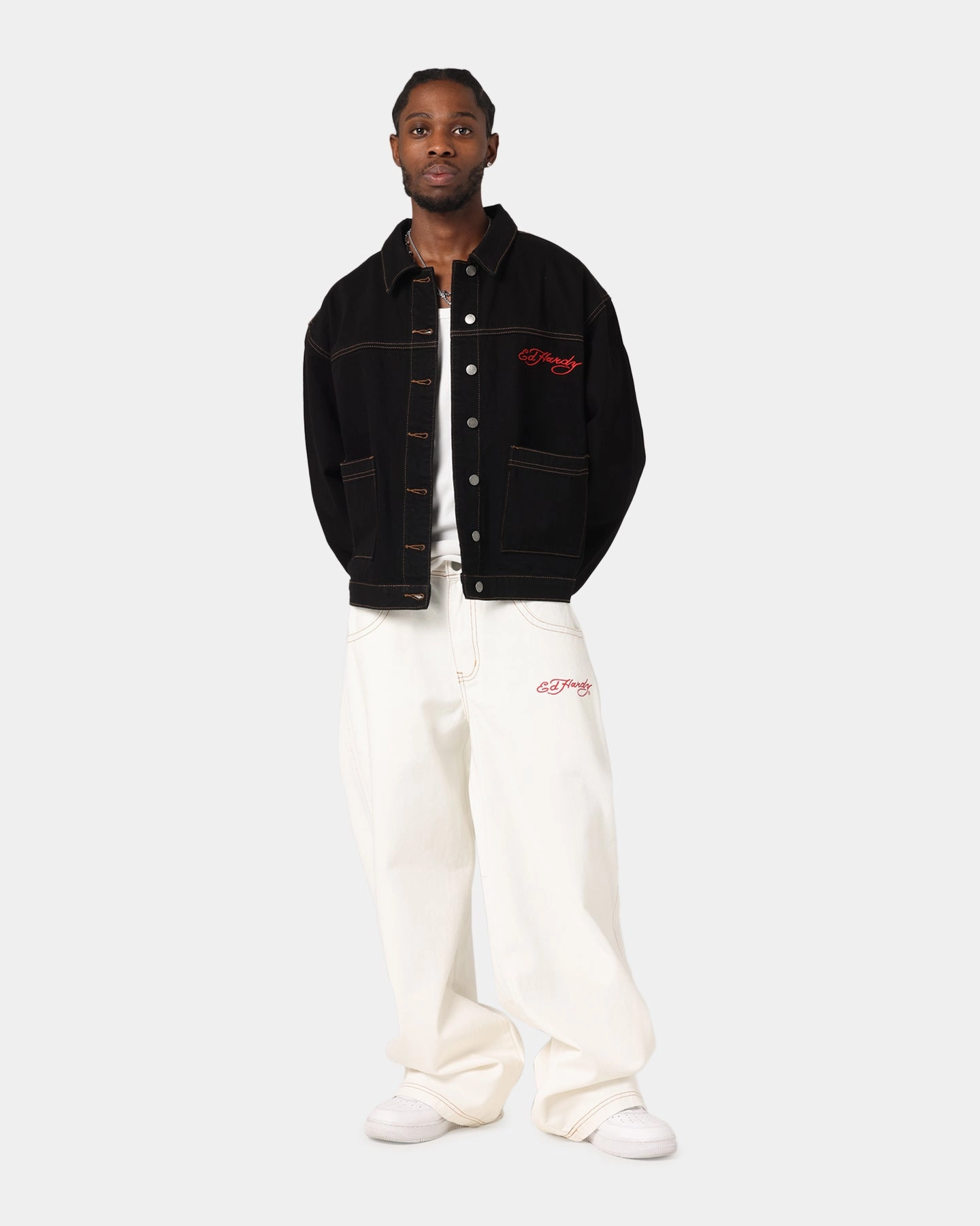 Kinetic Back Ventilation Heal Ed Hardy Coach Denim Jacket Black