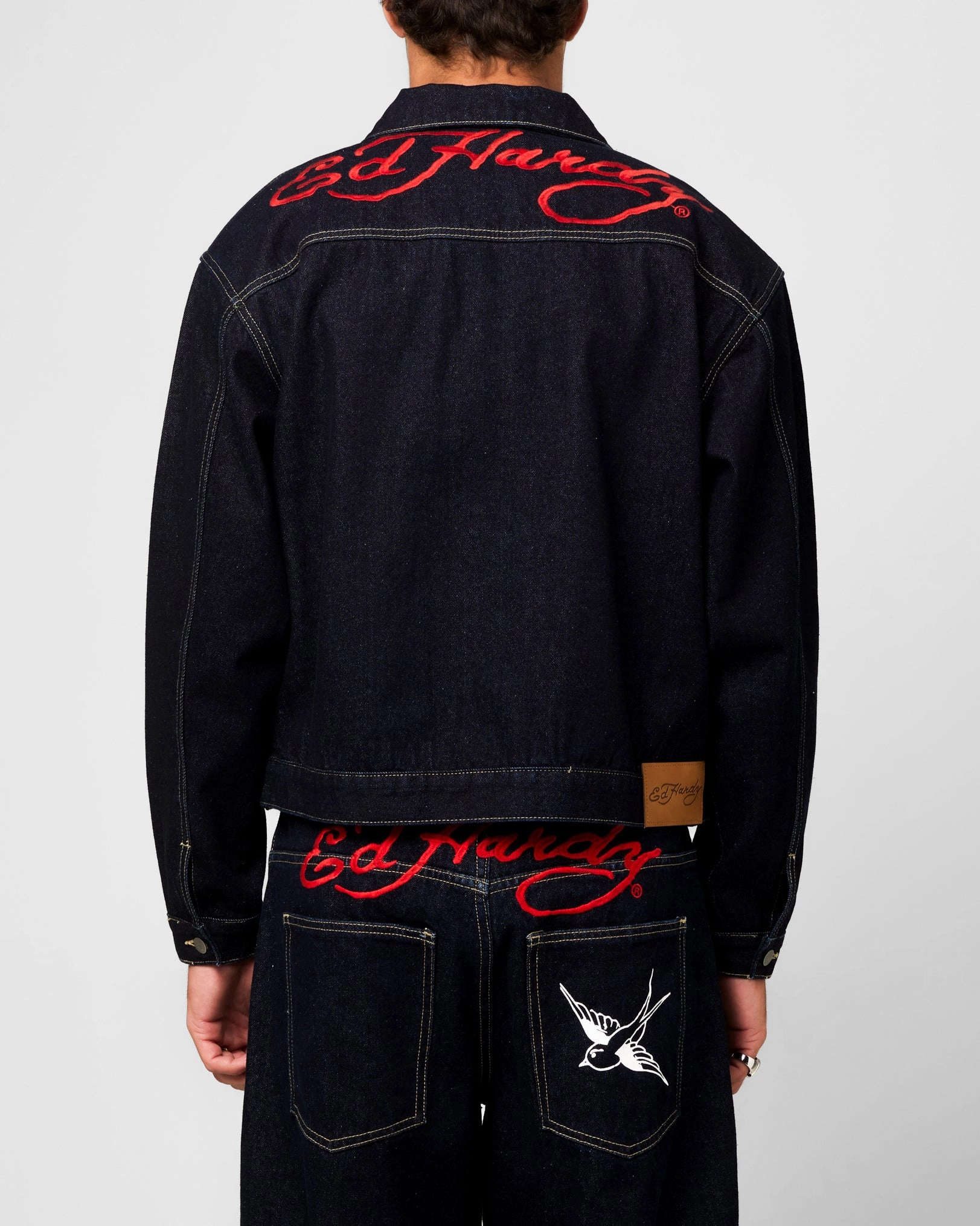 Ed Hardy Coach Denim Jacket Raw Indigo Sustain