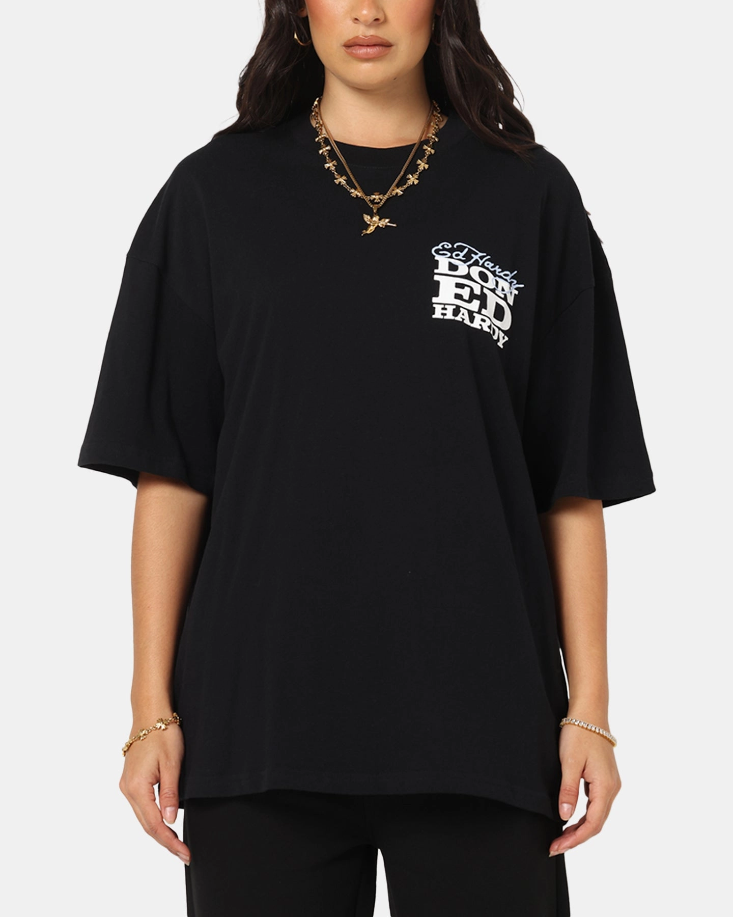 DurableStitching Flexible Weave Ed Hardy Death & Bloom T-Shirt Black