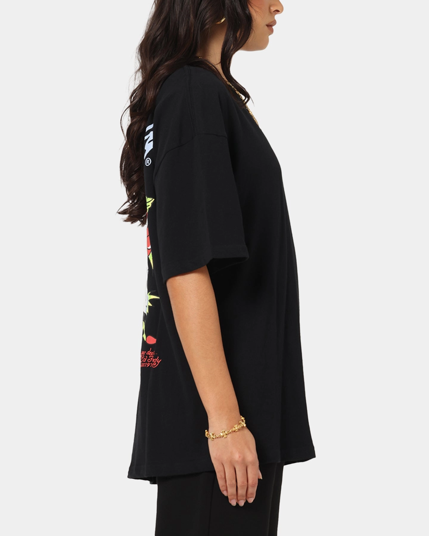 Ed Hardy Death & Bloom T-Shirt Black EasyCareFabric Everyday Trend