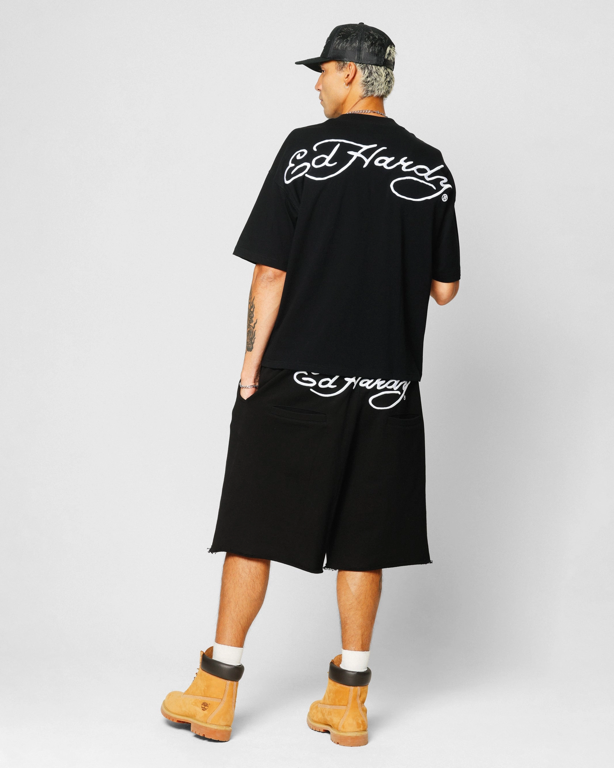 Ed Hardy Dragon Oversized T-Shirt Black Soft Wearable