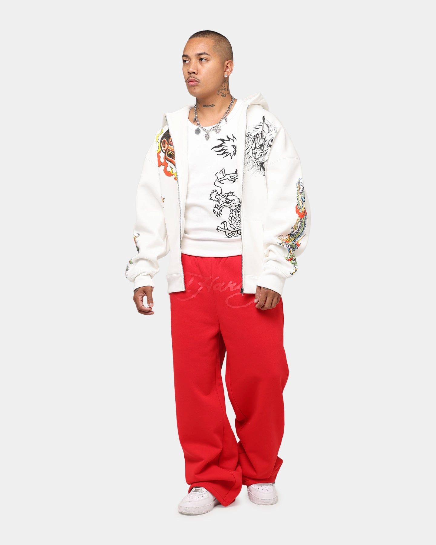 Ed Hardy Dragon Trackpants Red Sport Friendly ThermalRegulation