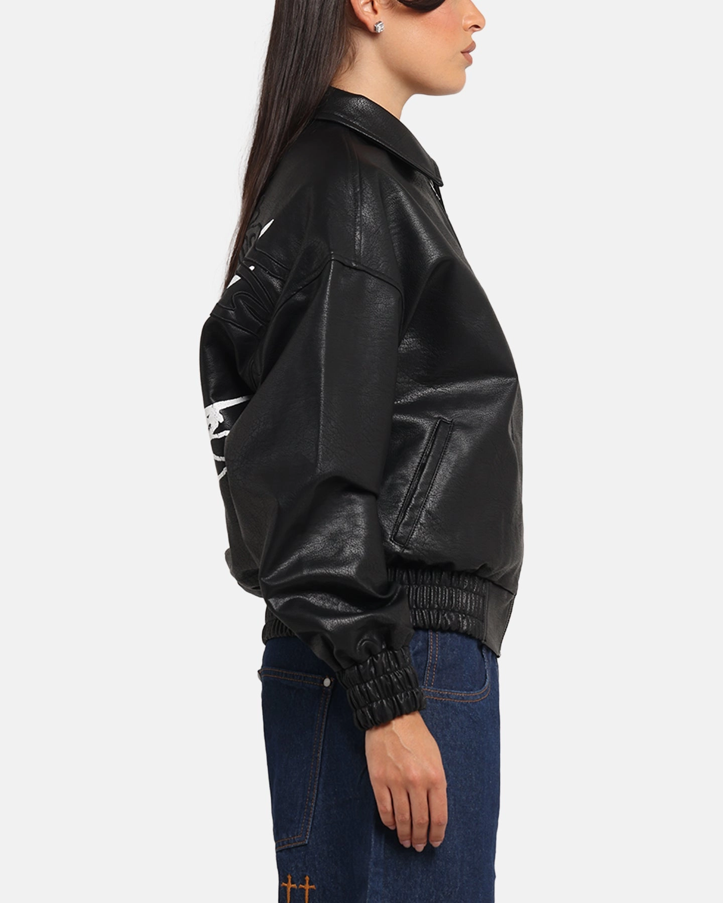 Durable Stitching Airtight Storage Compartment Ed Hardy Eagle Jacket Black