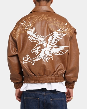 Full length Ed Hardy Eagle Jacket Brown