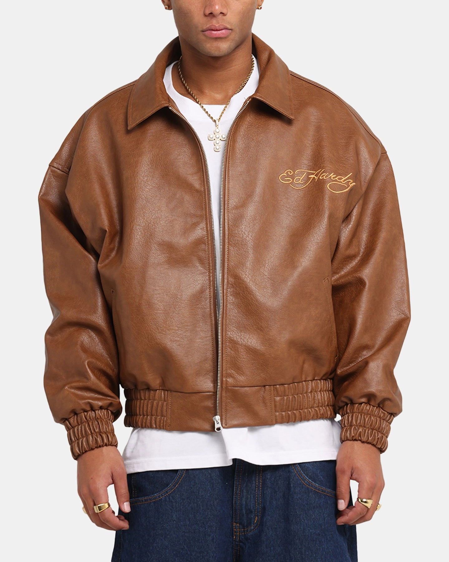 Ed Hardy Eagle Jacket Brown Mountain Ready