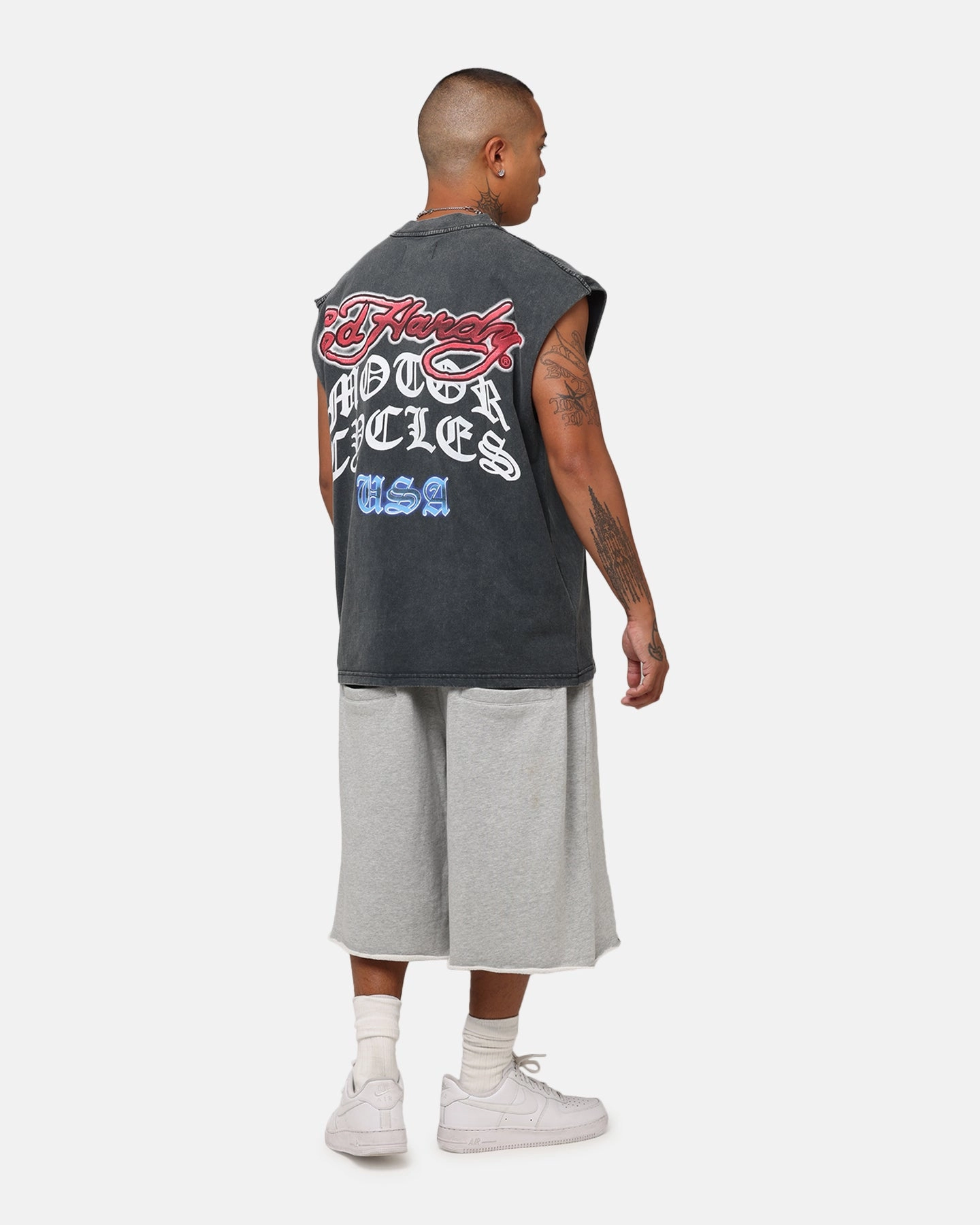 Ed Hardy Eagle Motor Muscle T-Shirt Black Matte Look