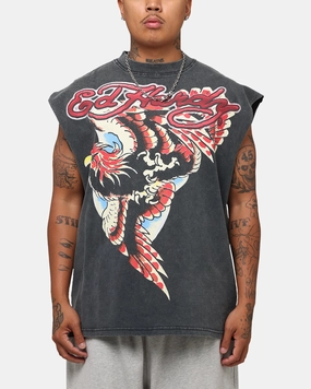 skinny but not tight Skinny Fit Ed Hardy Eagle Motor Muscle T-Shirt Black
