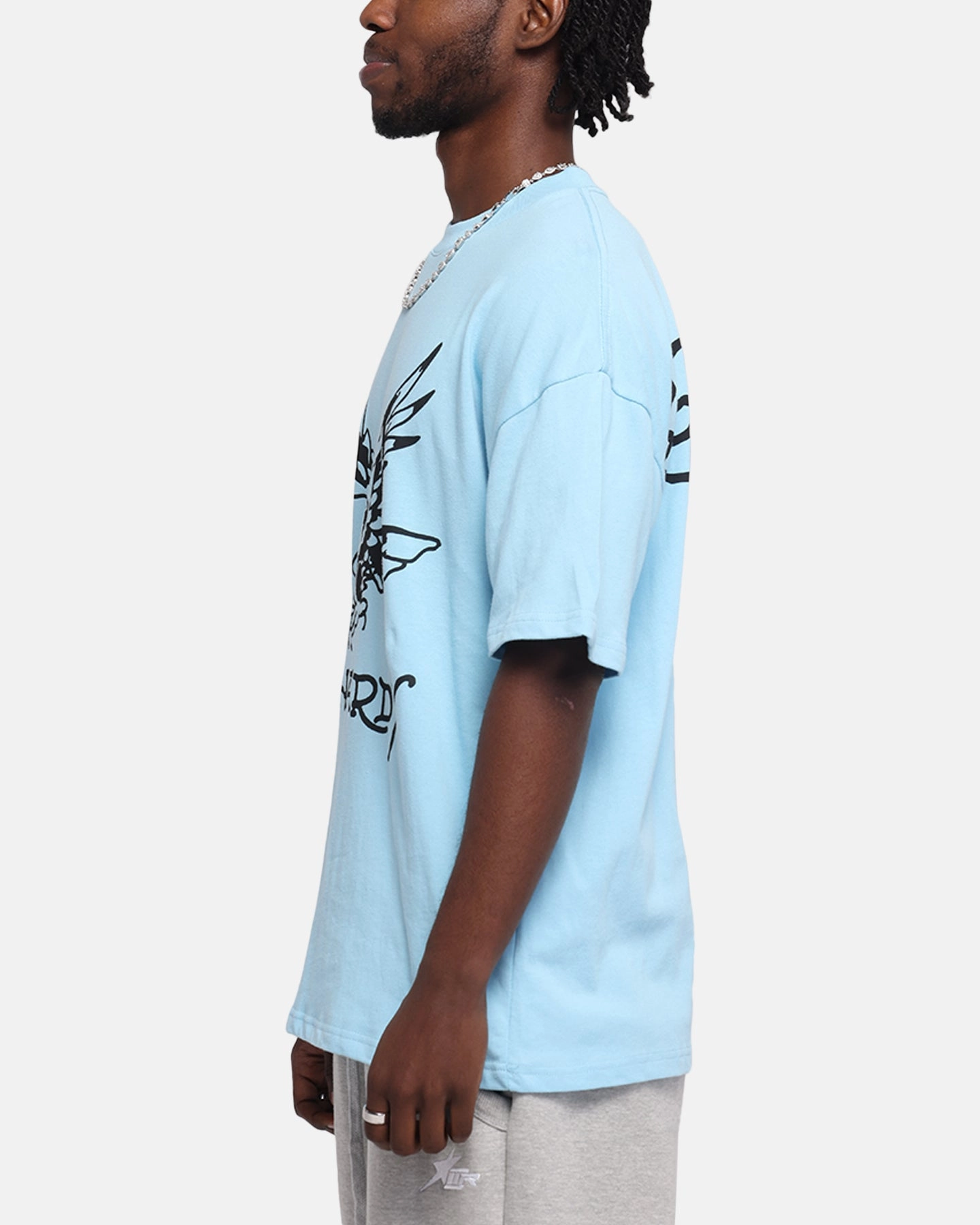 Yarn Dyed Fabric Ed Hardy Eagle T-Shirt Blue