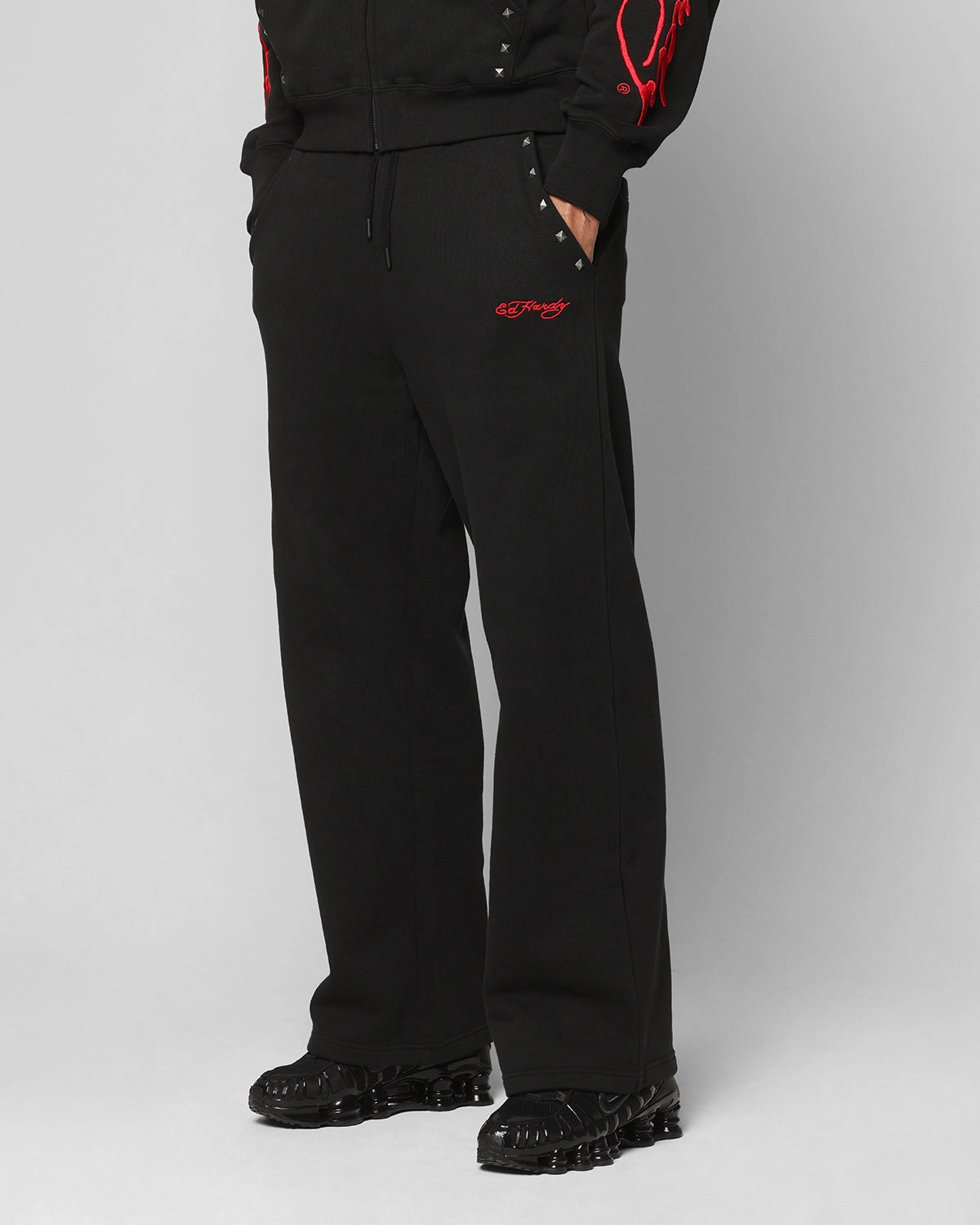 Abrasion Resistant Surface Lined interior Ed Hardy Ed Hardy Track Pants Black