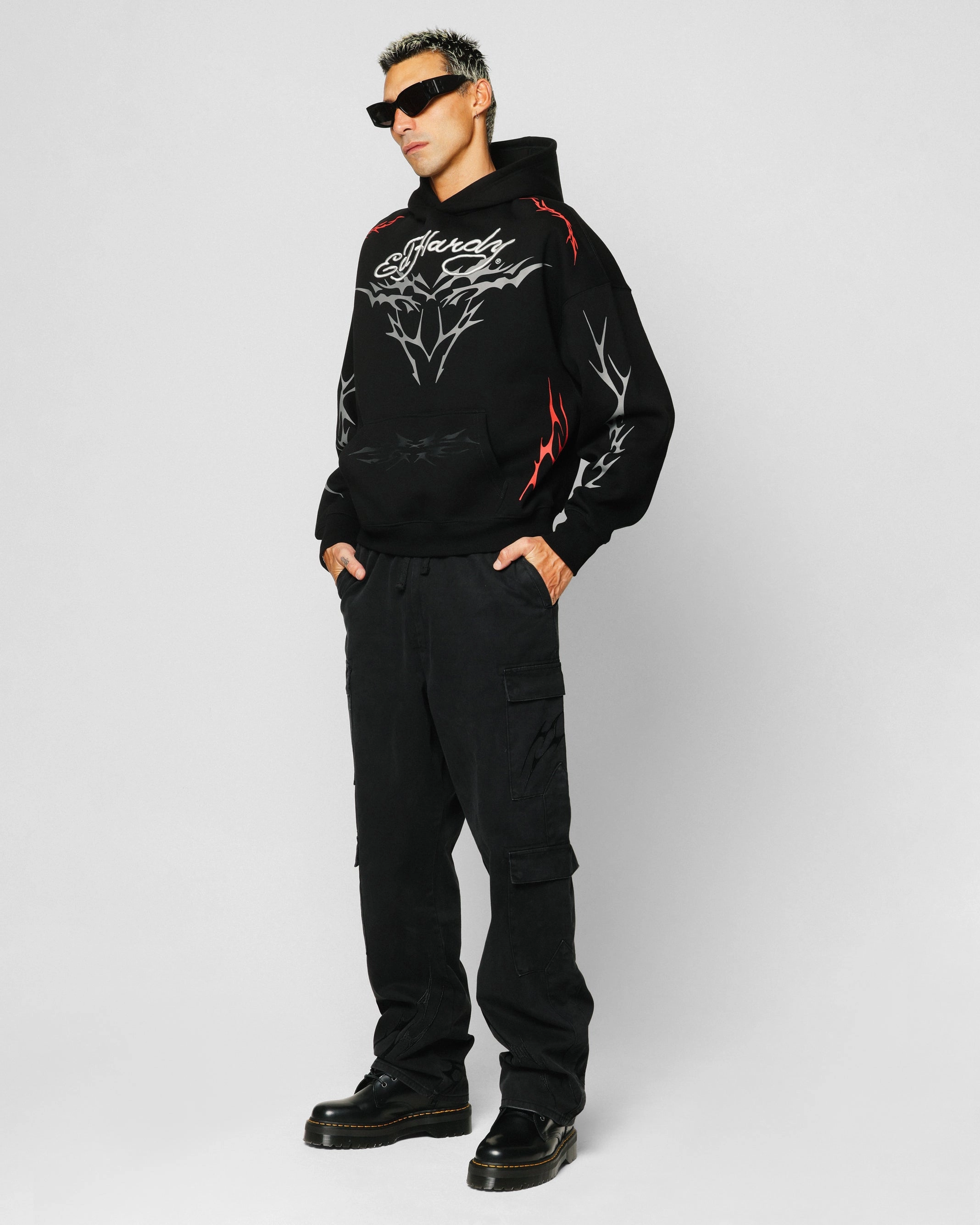 Ed Hardy Electric Hoodie Black Active Jacket Closet
