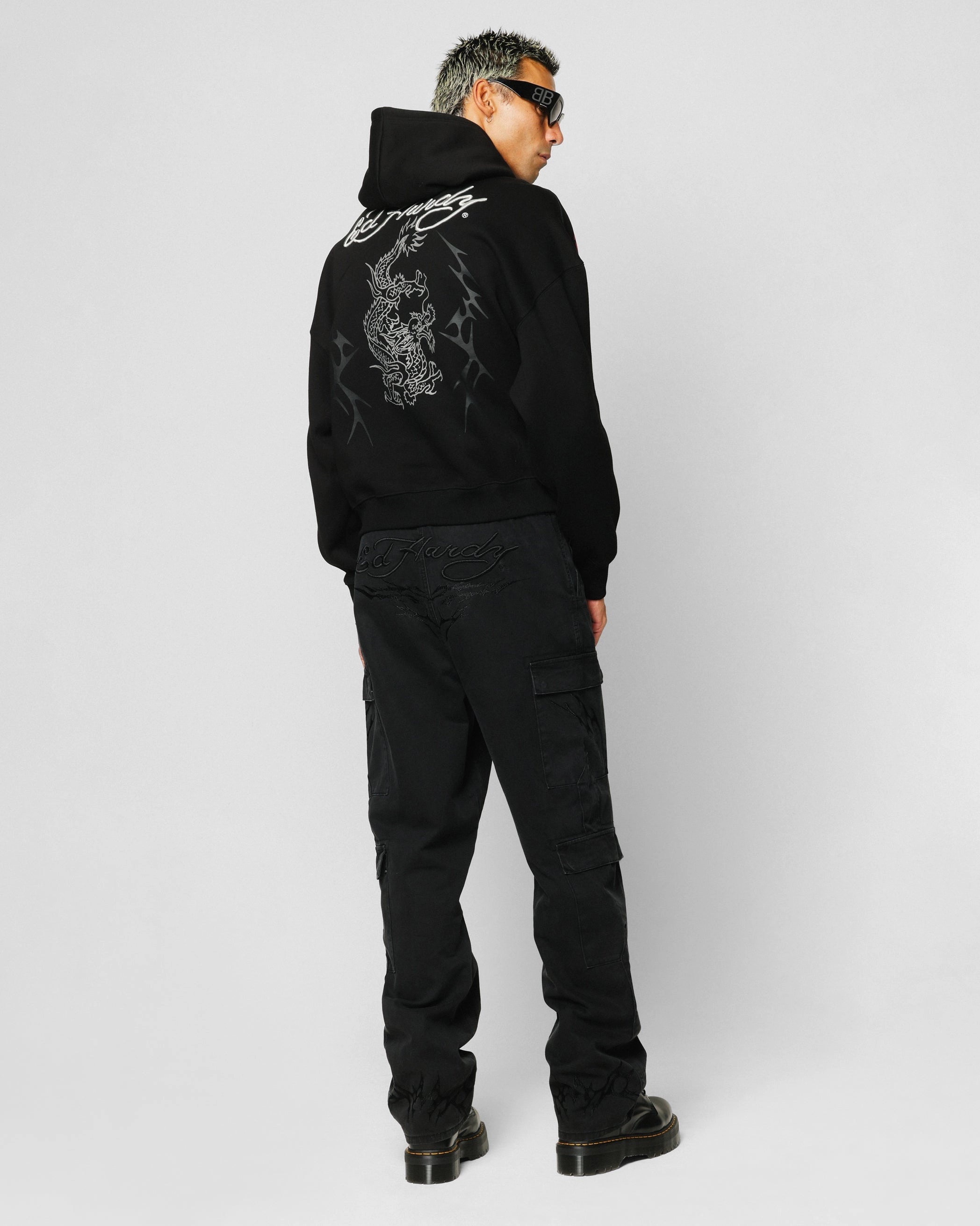Ed Hardy Electric Hoodie Black suitable for self use Breathable Comfort