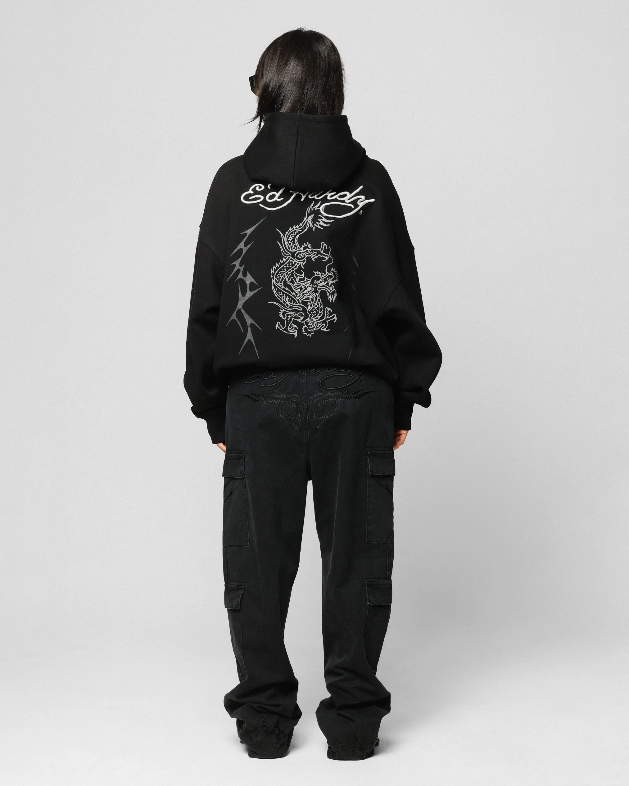 Fresh Function Layer Versatility Ed Hardy Electric Hoodie Black