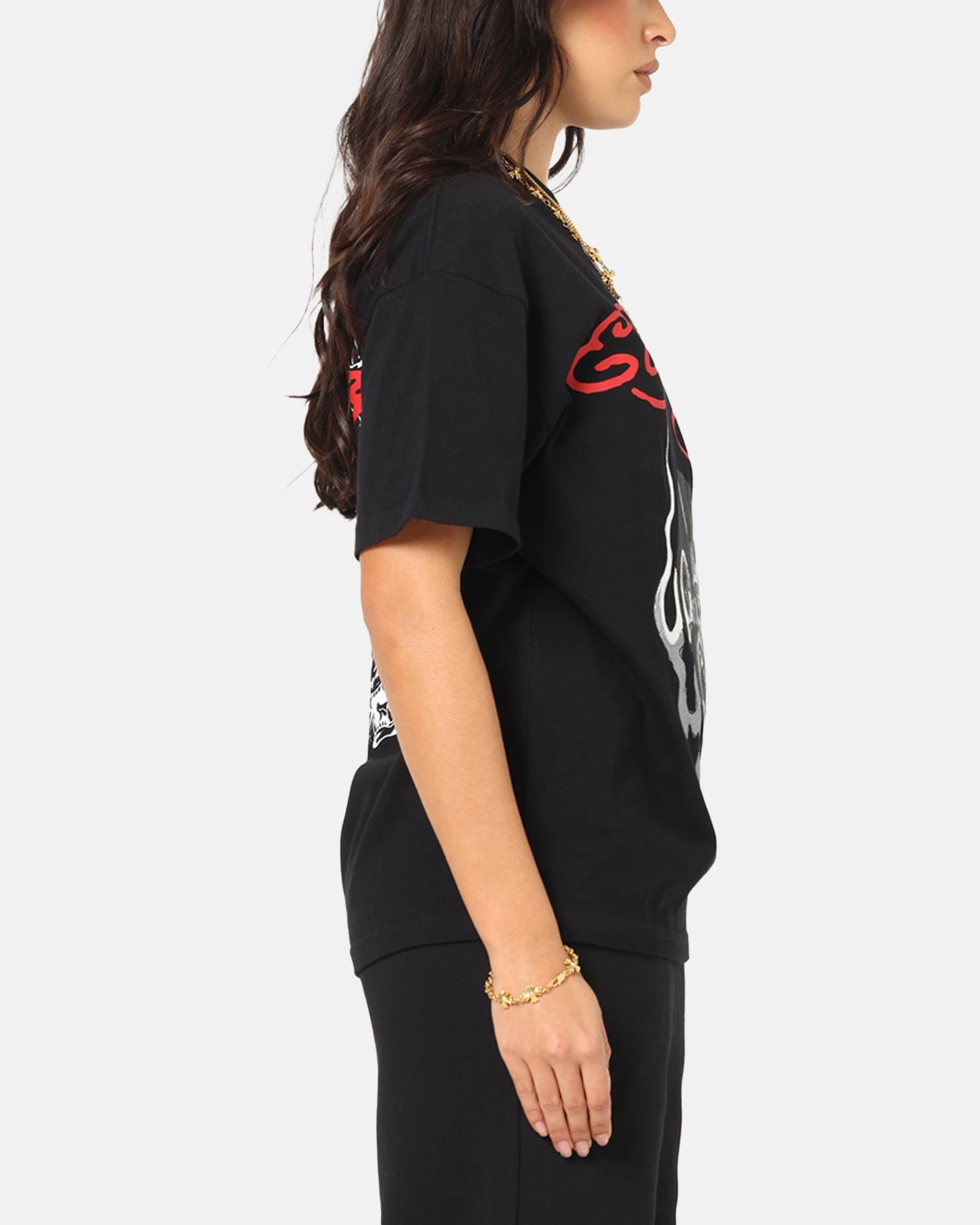 Soft Material Perfect For Relaxing Ed Hardy Flash Demon T-Shirt Black