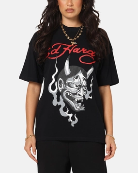 Office Wear Comfy Wardrobe Ed Hardy Flash Demon T-Shirt Black