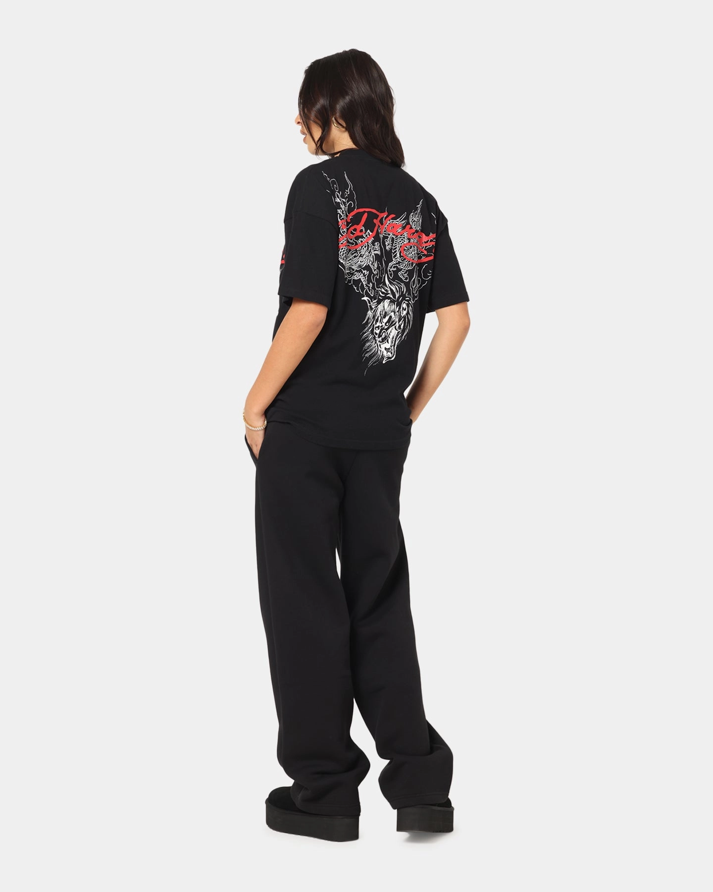 Soft and Stylish Ed Hardy Flash Demon T-Shirt Black