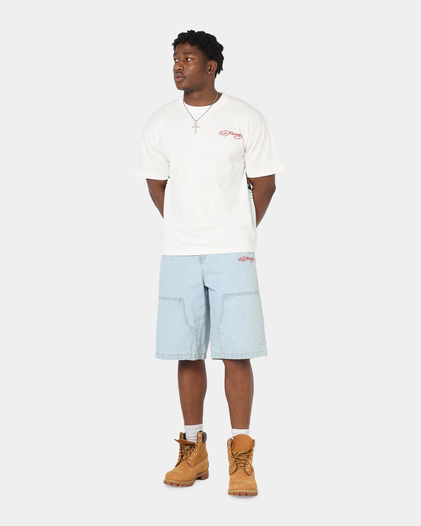 On-the-Go Comfort Ed Hardy Flash Koi T-Shirt Off White