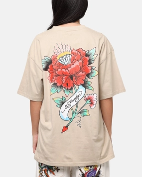 Timeless Design Ed Hardy Flourish Script T-Shirt Stone