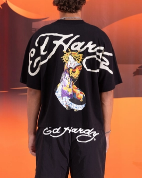 Wool combination Ed Hardy Geisha T-Shirt Black