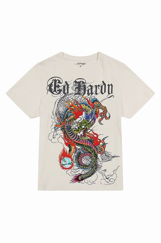Effortless Fashion Ed Hardy Japan Dragon Men's Short Sleeve Tee